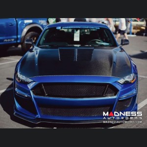 Ford Mustang Front Bumper - Anderson Composties - Fiberglass W/ Carbon Fiber - Type-ST GT500 Style